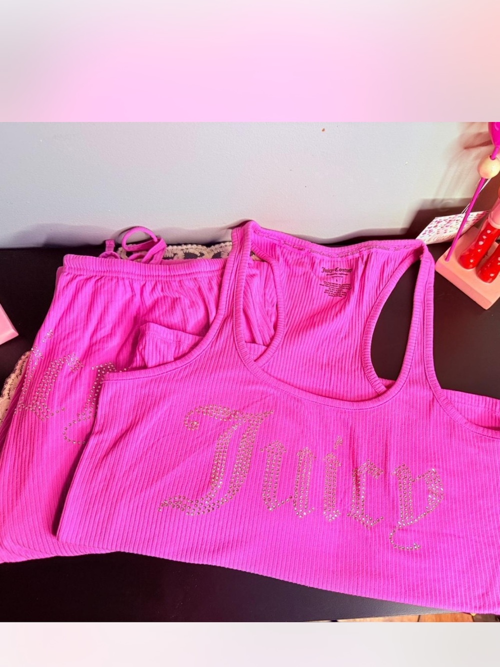 Juicy Couture Rhinestone Set Size Large